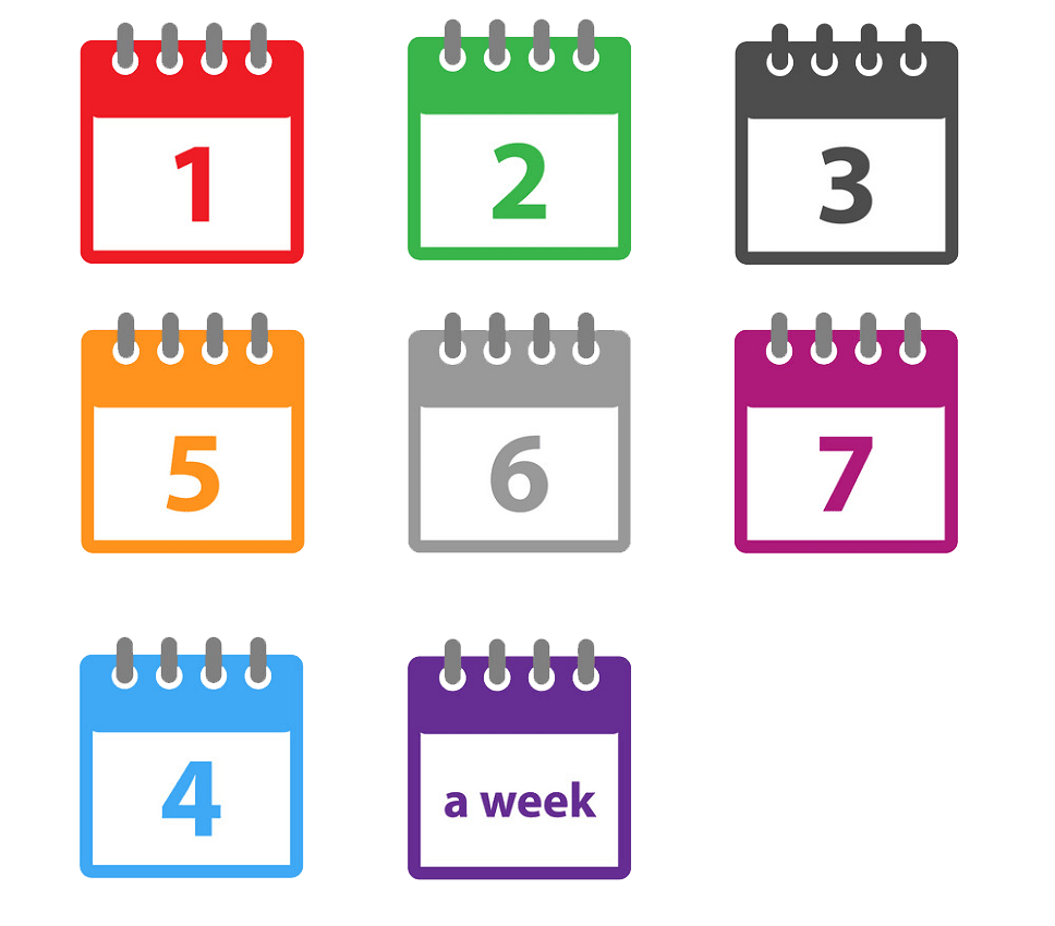 a week calendar icon transparent