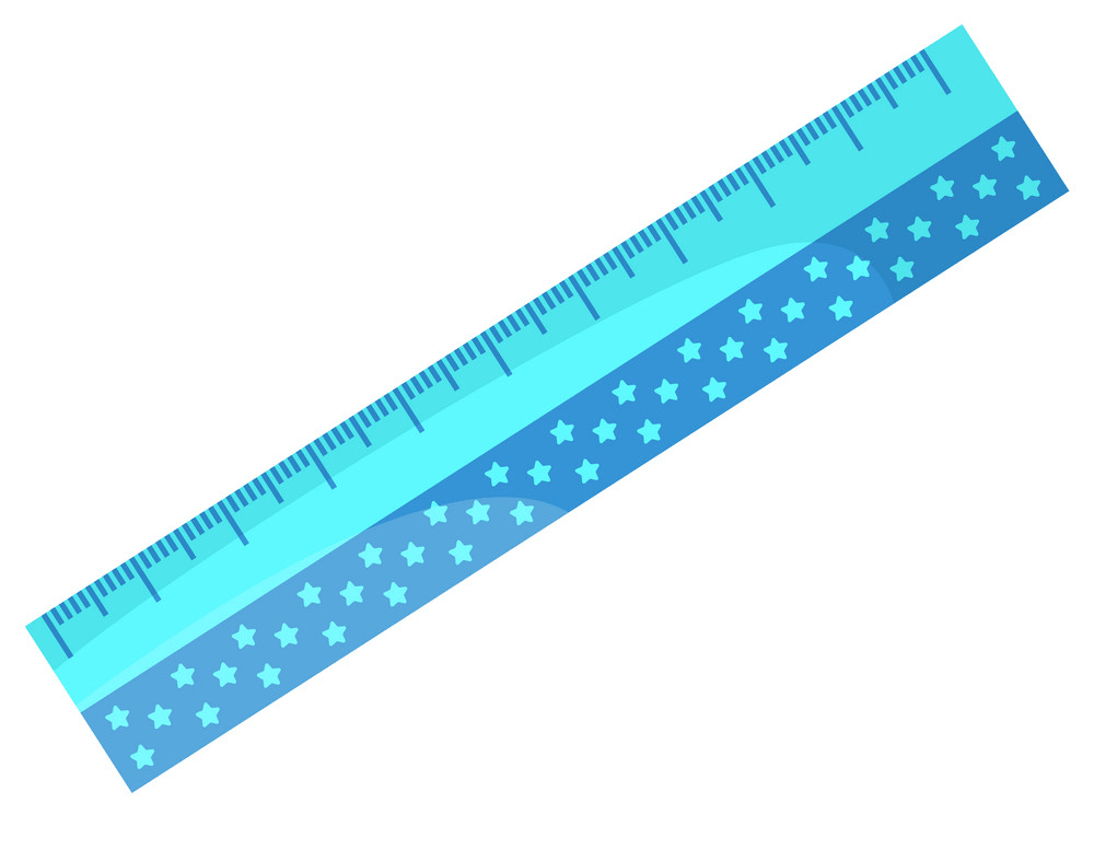 adorable blue ruler with stars png