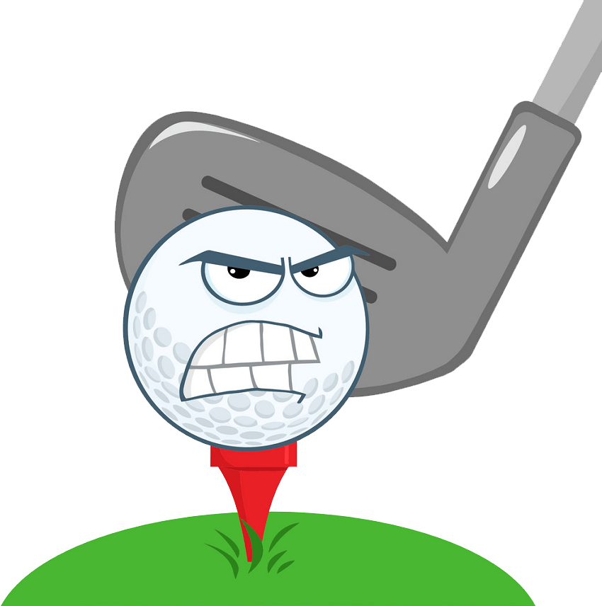 angry golf ball png transparent