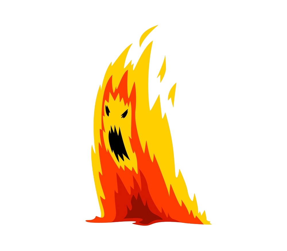 animated flame monster png transparent