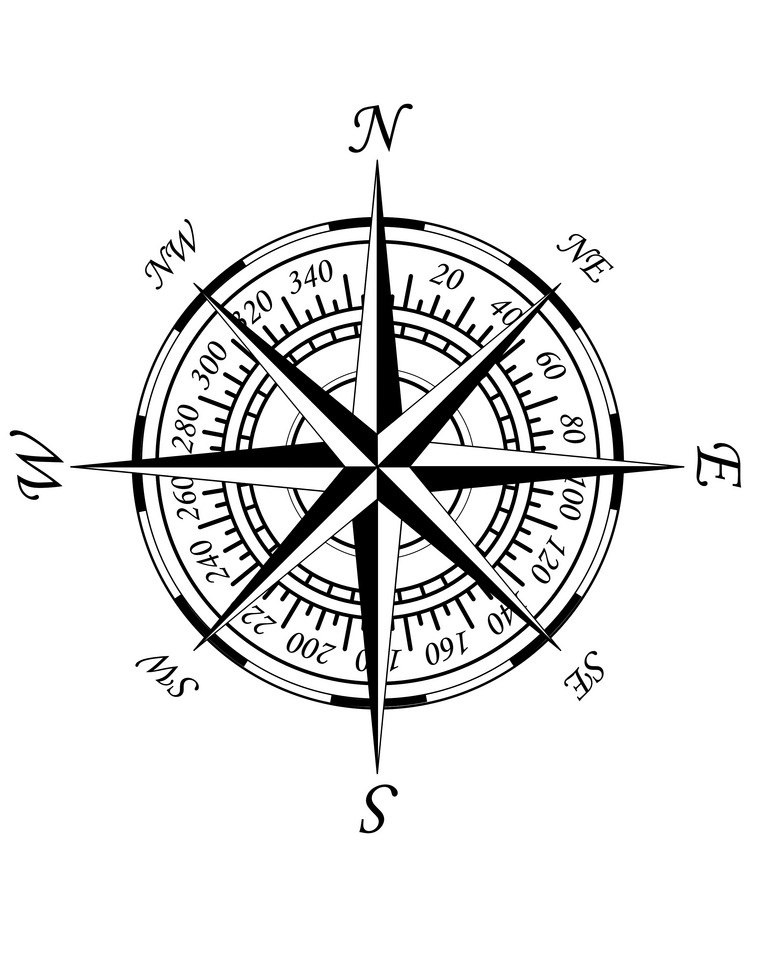 antique compass png