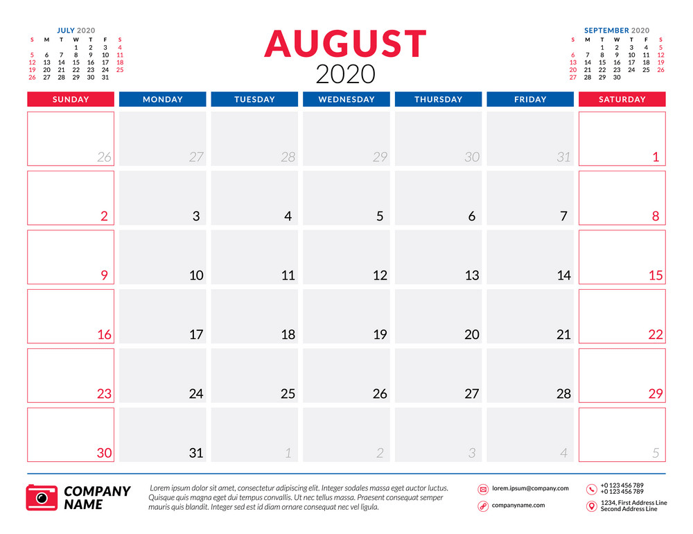 august 2020 calendar planner stationery design png