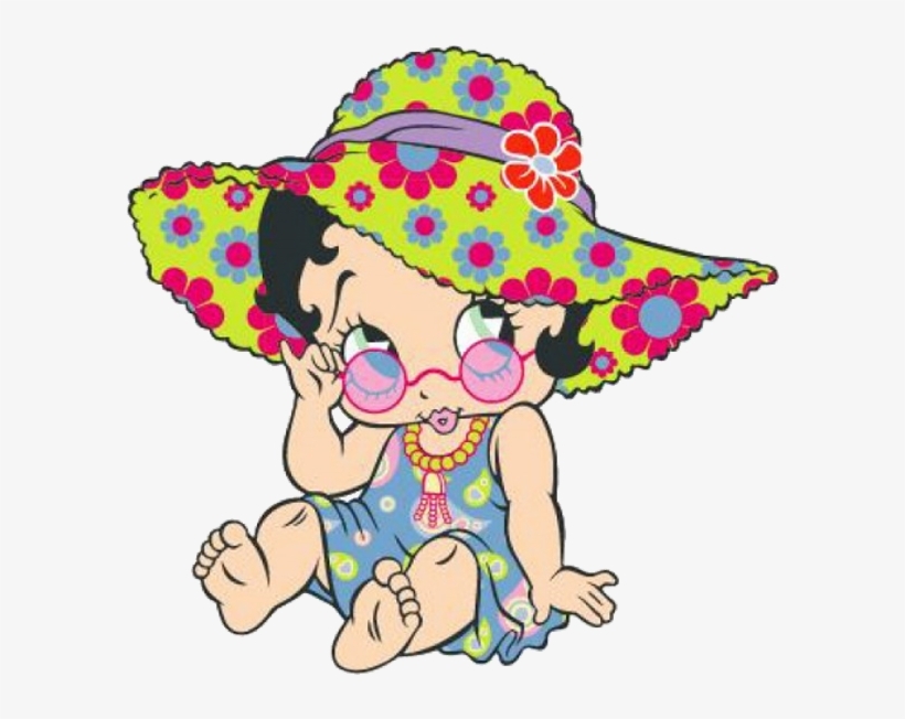 baby betty boop with colorful hat png
