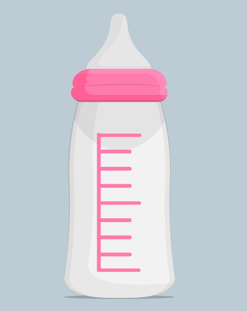 baby bottle on gray background png