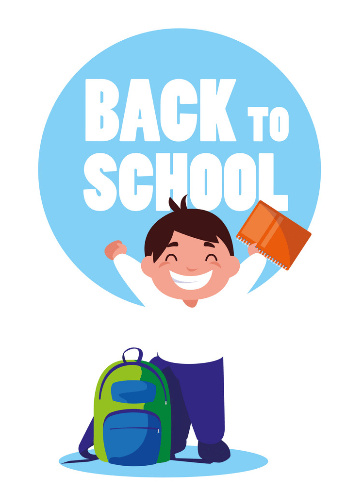 back to school boy with school bag png
