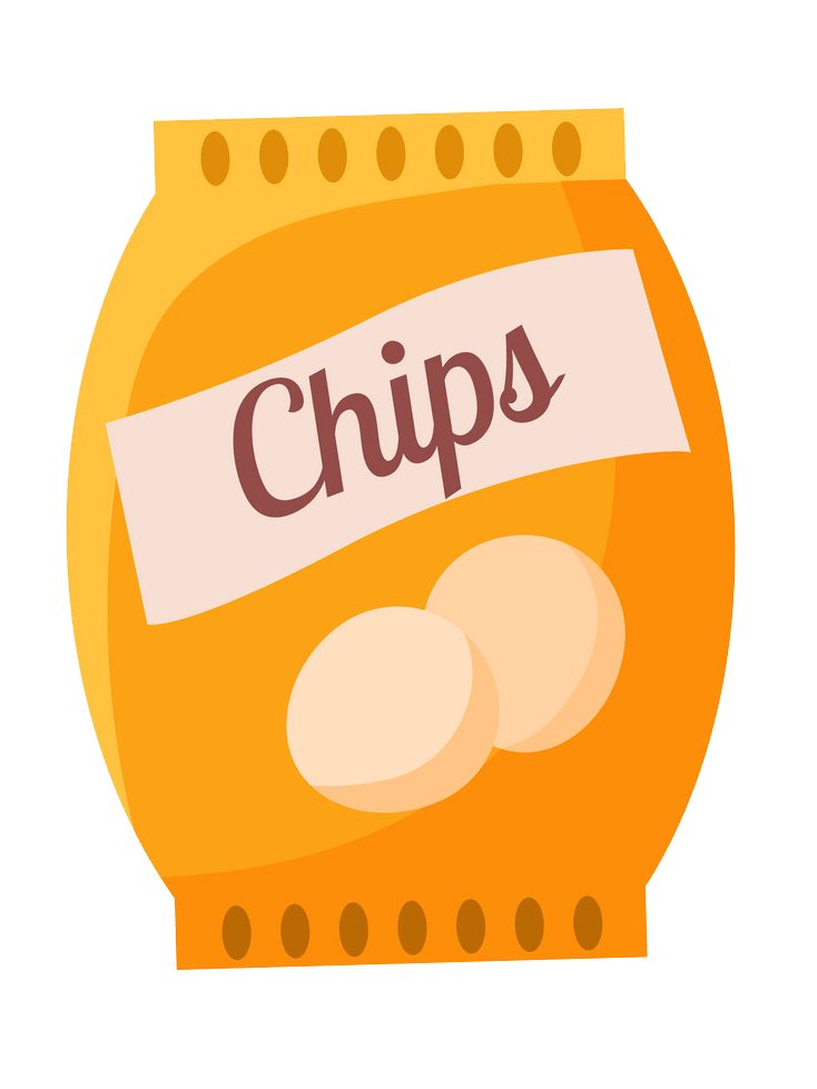 bag of potato chips snack transparent