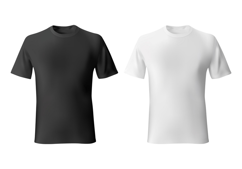 balck and white mens t-shirt png