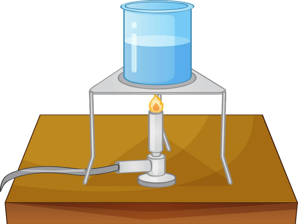 beaker and burner png transparent