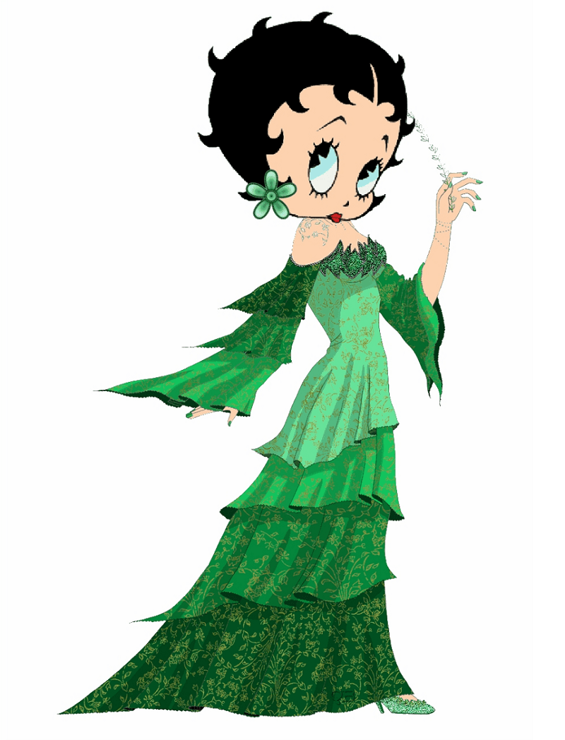 betty boop in green dress png
