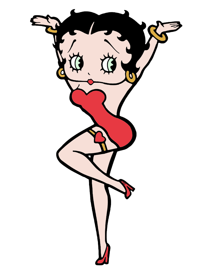 betty boop standing with one leg png