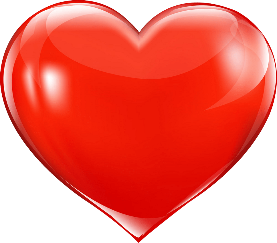 big red heart transparent