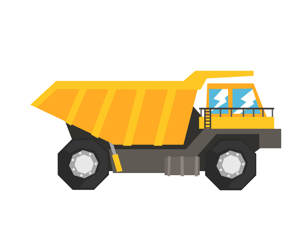 big yellow dump truck icon png transparent