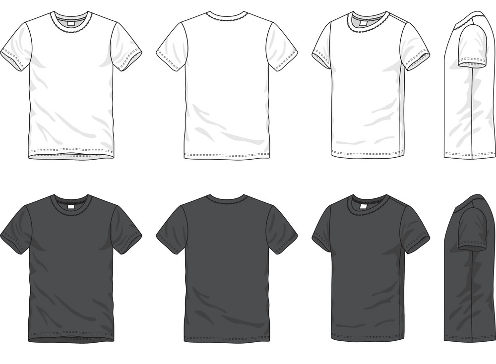 black and white t-shirt png