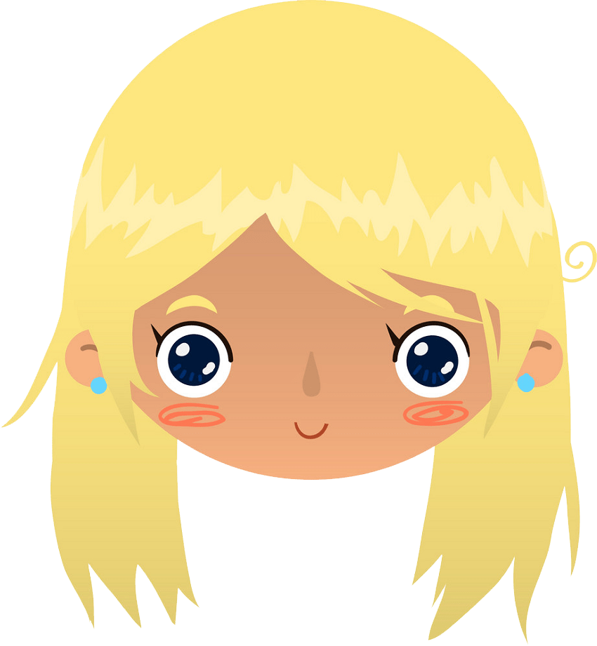 blonde girl face transparent