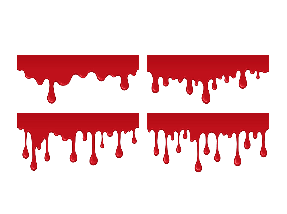 blood drips transparent