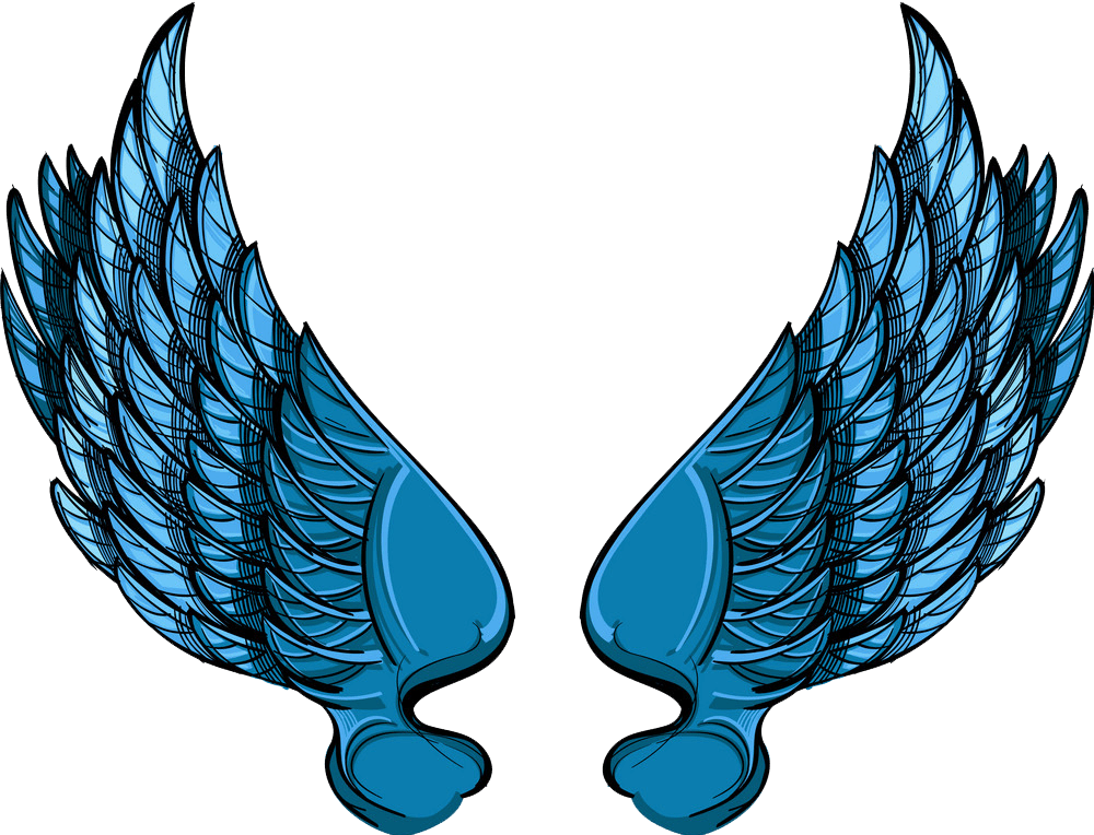 blue angel wings transparent
