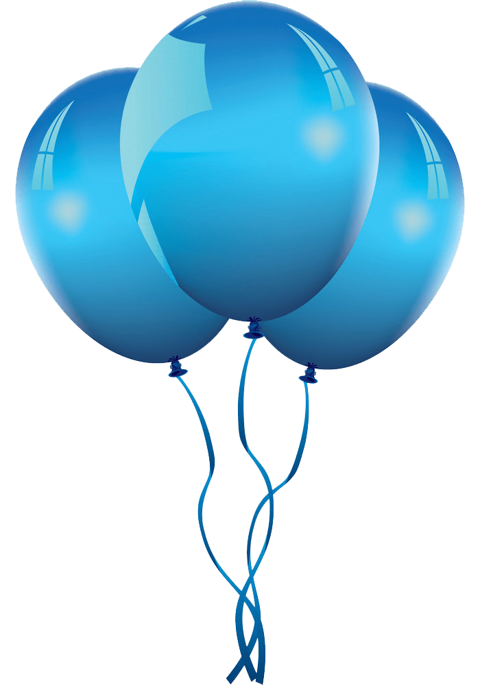 blue balloons png transparent
