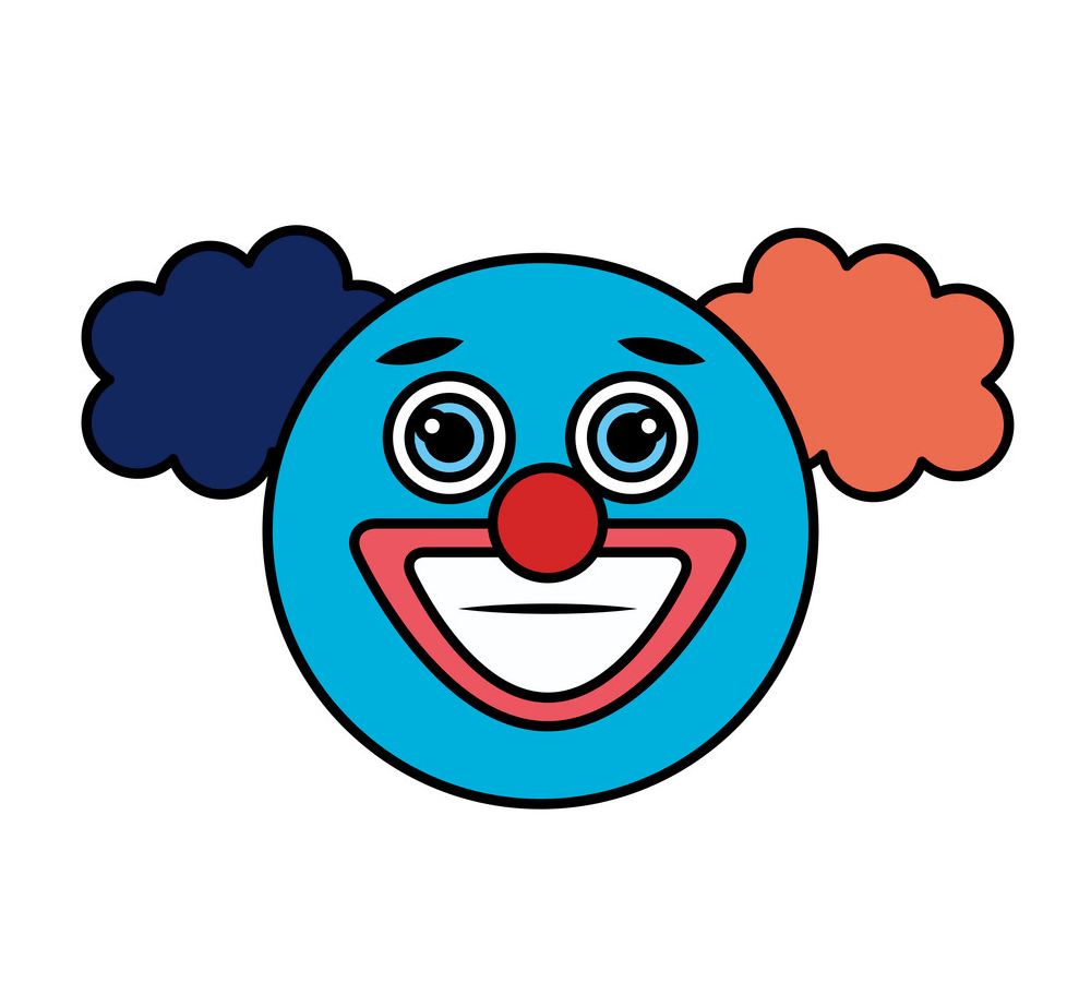 blue clown emoji png