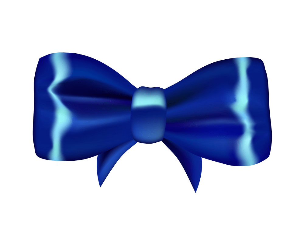 blue gift bow png