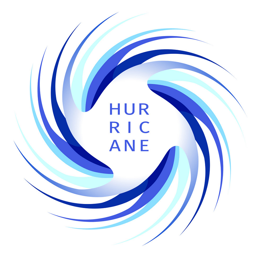blue hurricane logo
