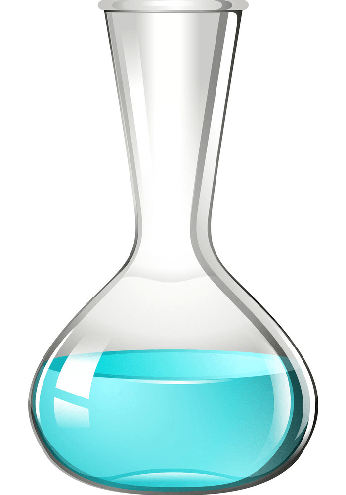 blue liquid in glass beaker png