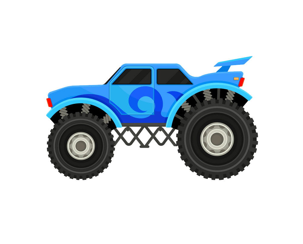 blue monster truck icon png transparent