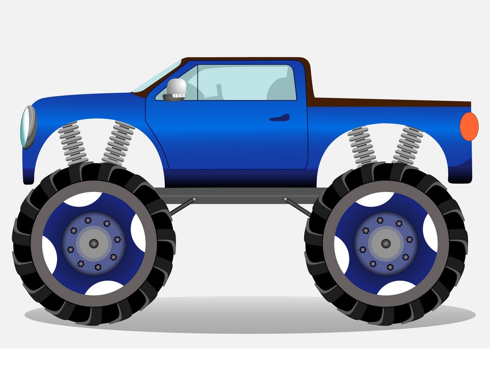 blue monster truck