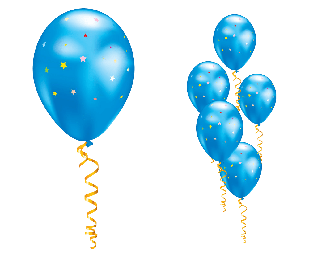 blue party balloon png transparent