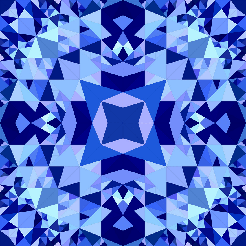 blue seamless kaleidoscope png