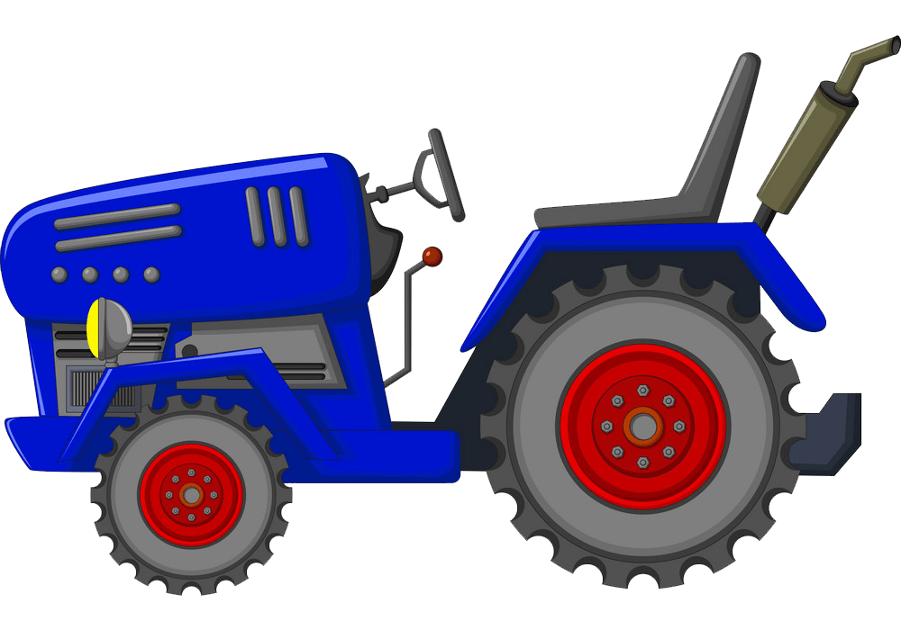 blue tractor png transparent