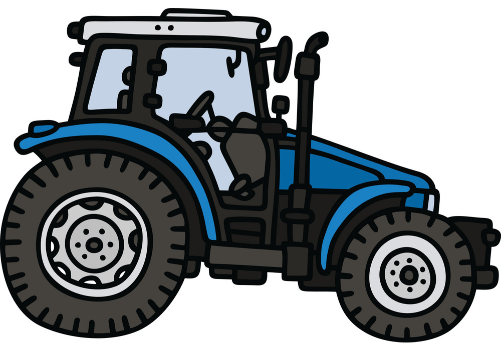 blue tractor png