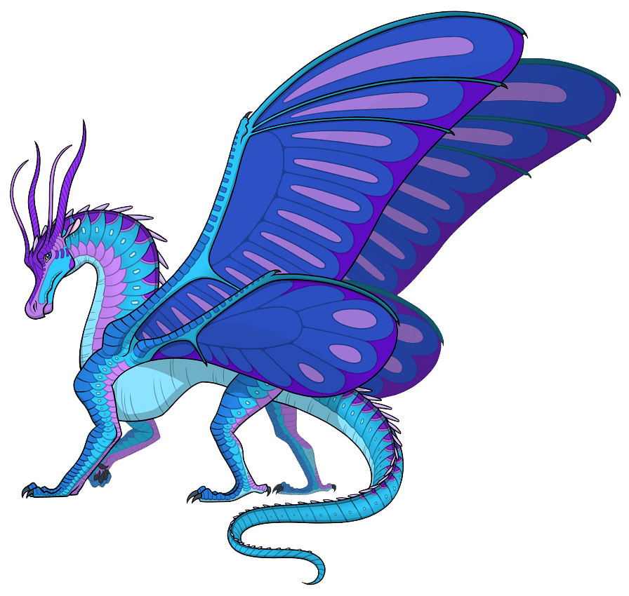 blue wings of fire transparent