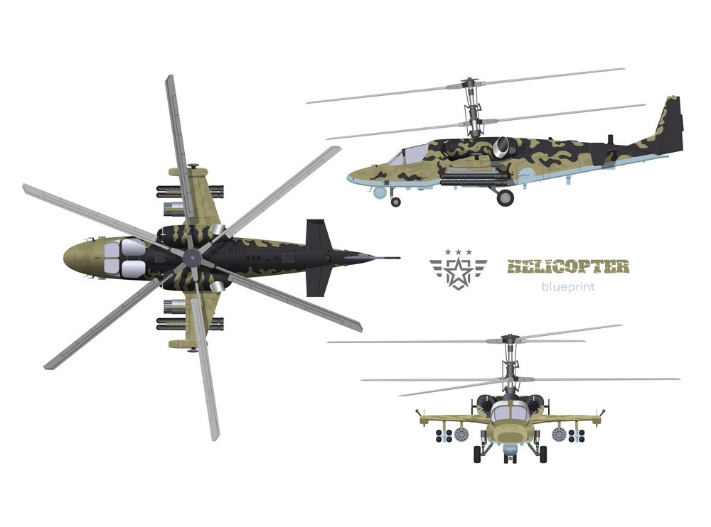blueprint camouflage military helicopter png