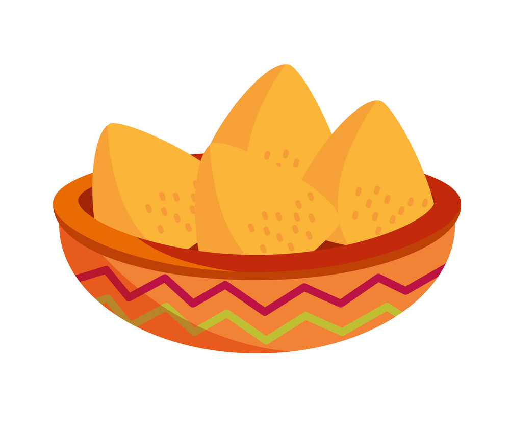 bowl with nachos snack png