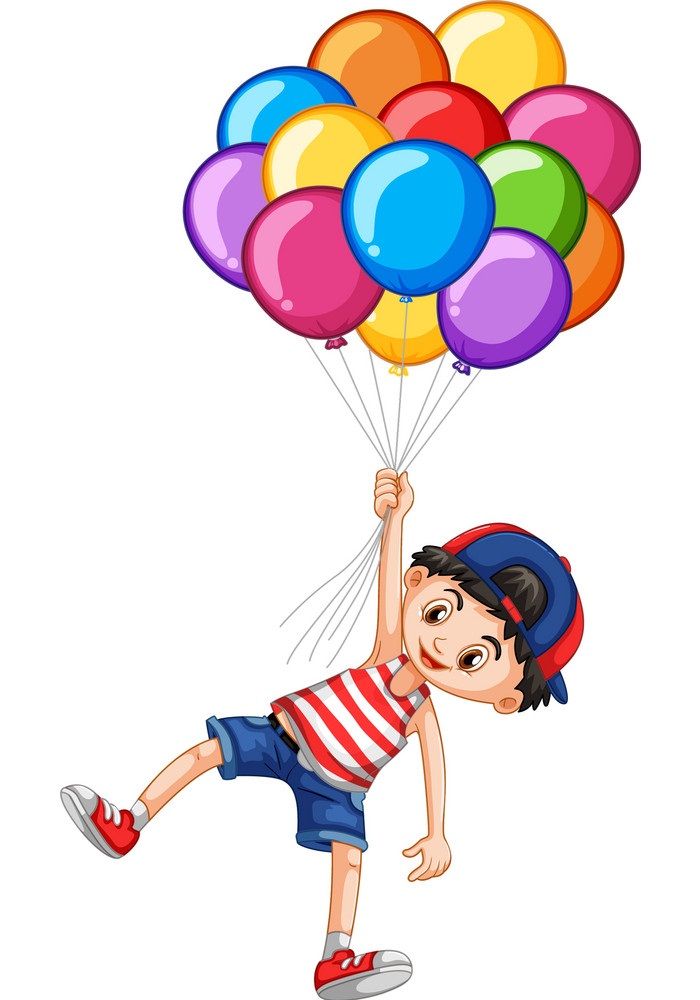 boy with balloons