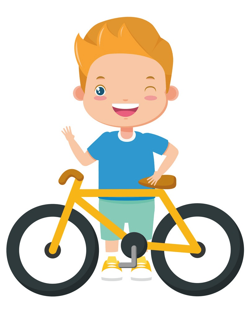 boy with bicycle png