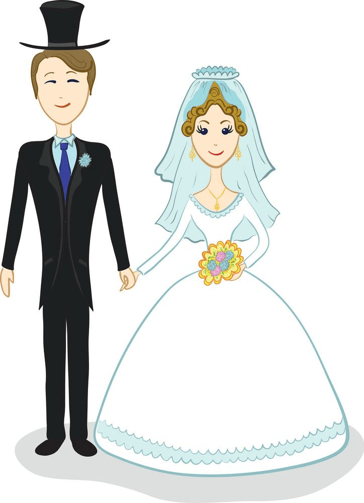 bride and groom drawing png