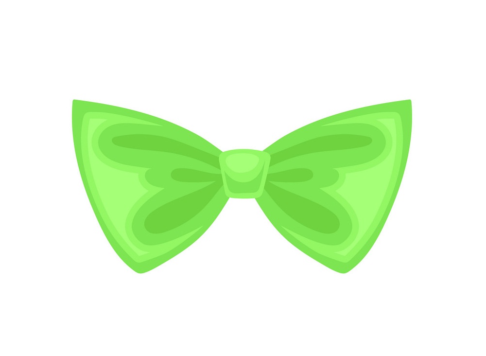 bright green bow