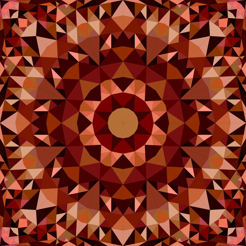 brown repeating kaleidoscope pattern png