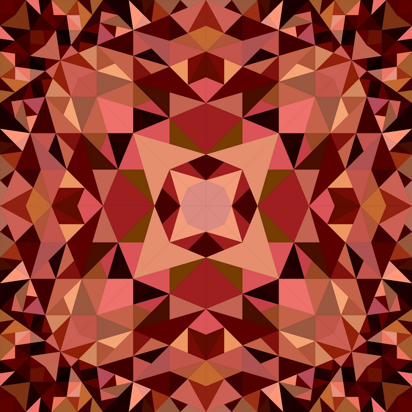 brown seamless kaleidoscope pattern