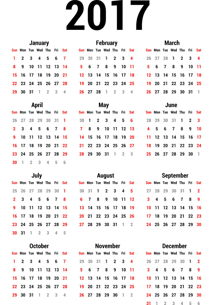 calendar 2017 png