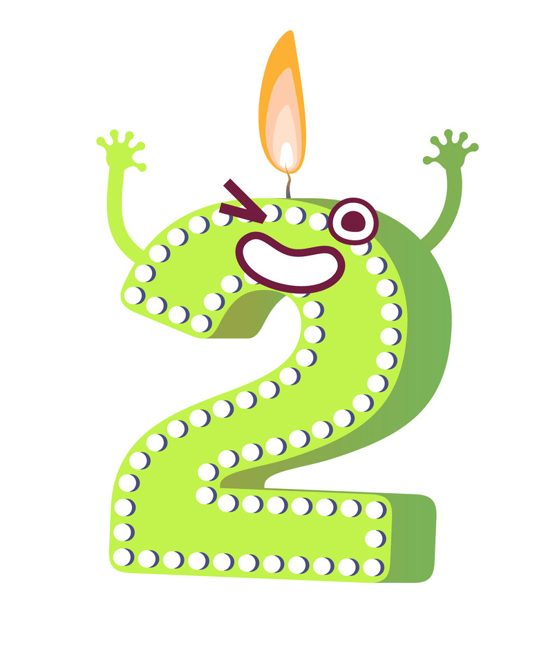 candle number 2 png