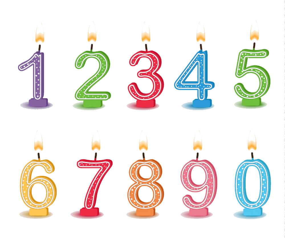 candles numbers png transparent