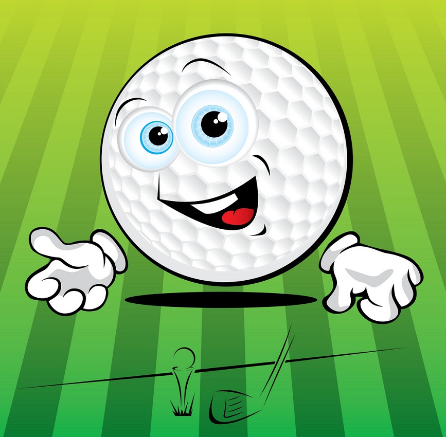 cartoon golf ball