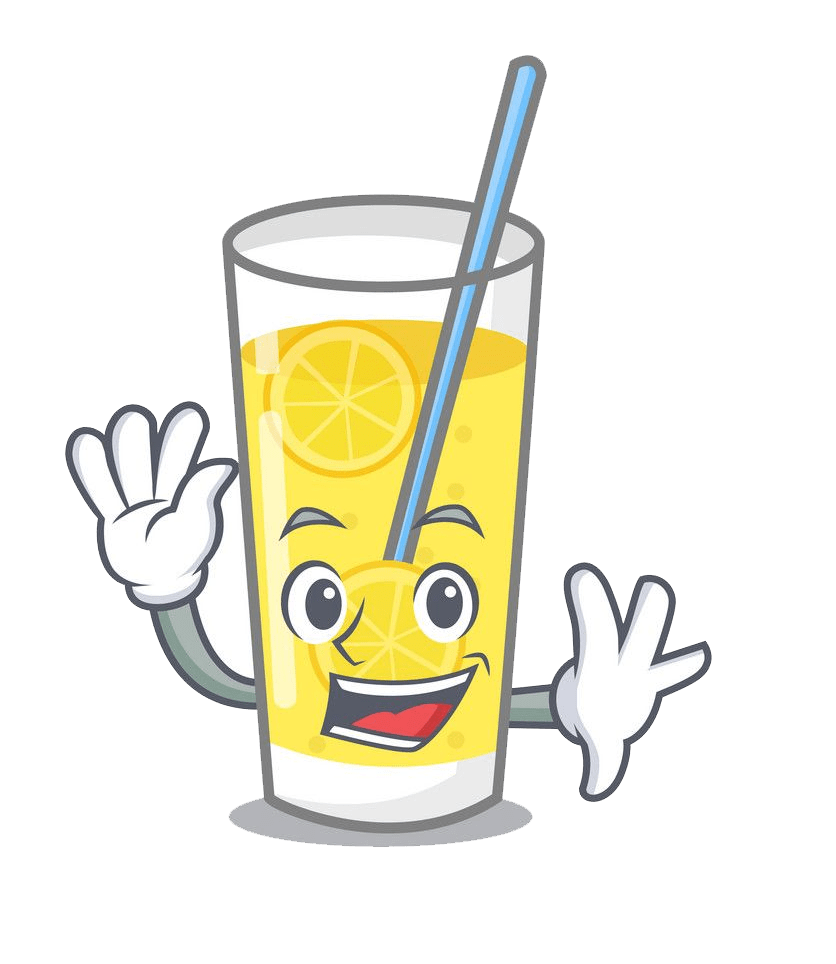 cartoon lemonade glass png transparent