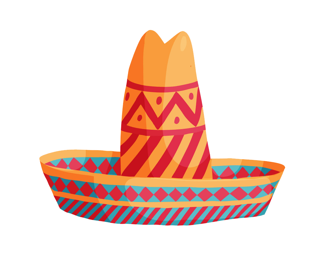 cartoon mexican sombrero png transparent