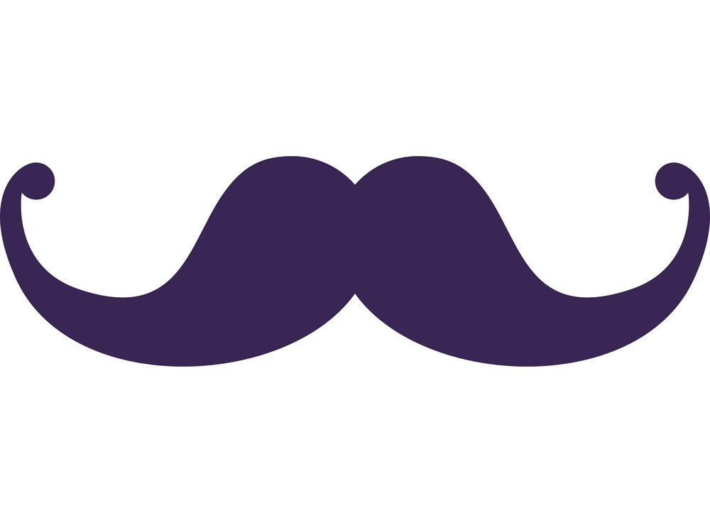 cartoon purple mustache png
