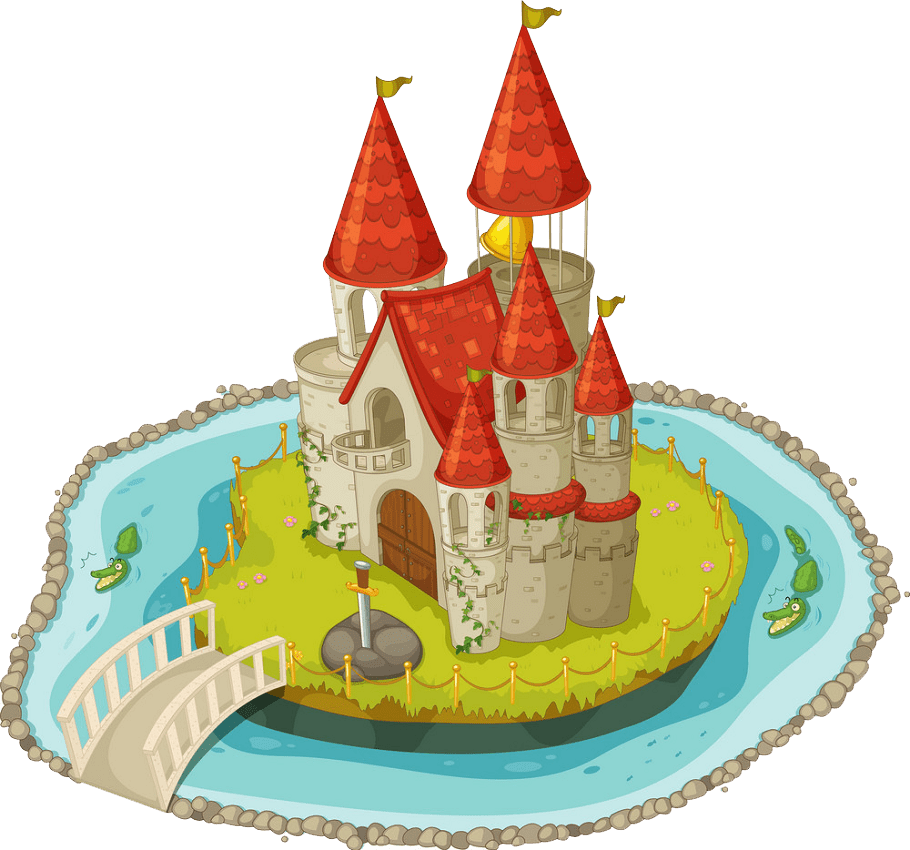 cartoon small castle transparent