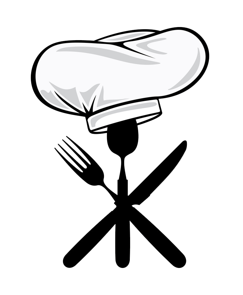 chef hat and kitchen tools icon png transparent