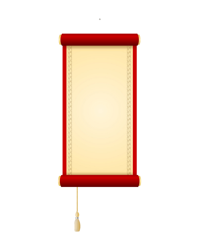 chinese style paper scroll png transparent